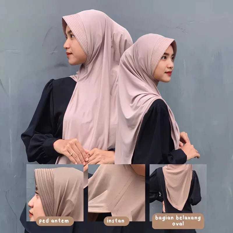 HIJAB SEGITIGA PET | SEGITIGA INSTAN | HIJAB INSTAN JERSEY | SEGITIGA PET INSTAN JERSEY PREMIUM
