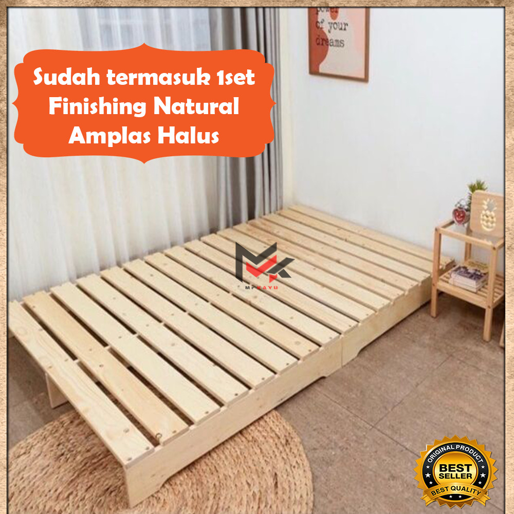 Dipan Tempat Tidur Kayu Jati Belanda Minimalis