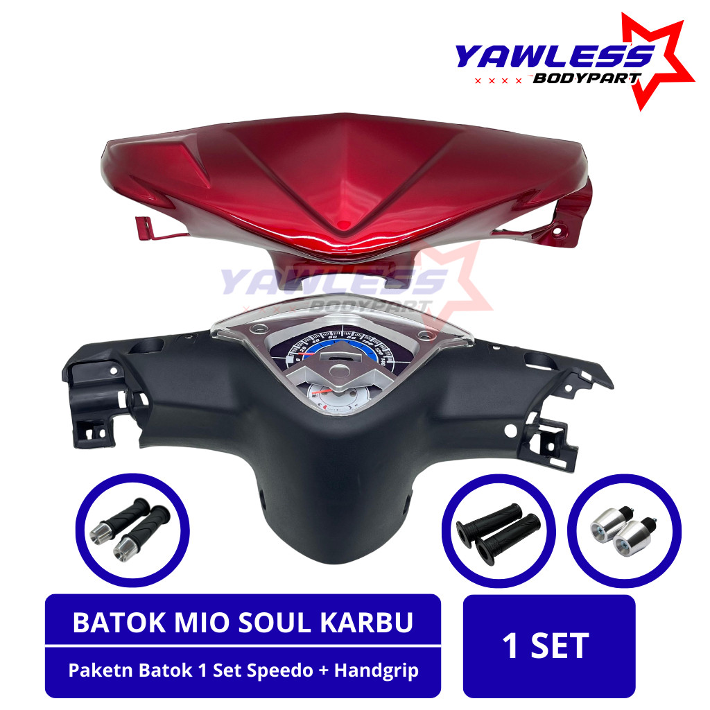 Batok Kepala Komplit Mio Soul Merah / Batok Yamaha Mio Soul Merah 2010