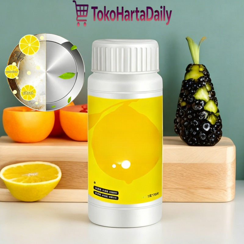 Tablet Effervescent Oksigen Aktif 70 PCS Penghilang Noda Kerak Pembersih Serbaguna Baju Putih