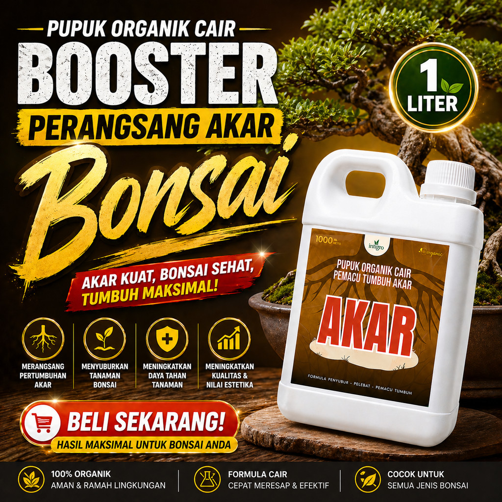Pupuk Bonsai Akar & Dasar untuk Pertumbuhan Optimal Penumbuh Penyubur ZPT Hormon Pemacu Pemicu Tumbu