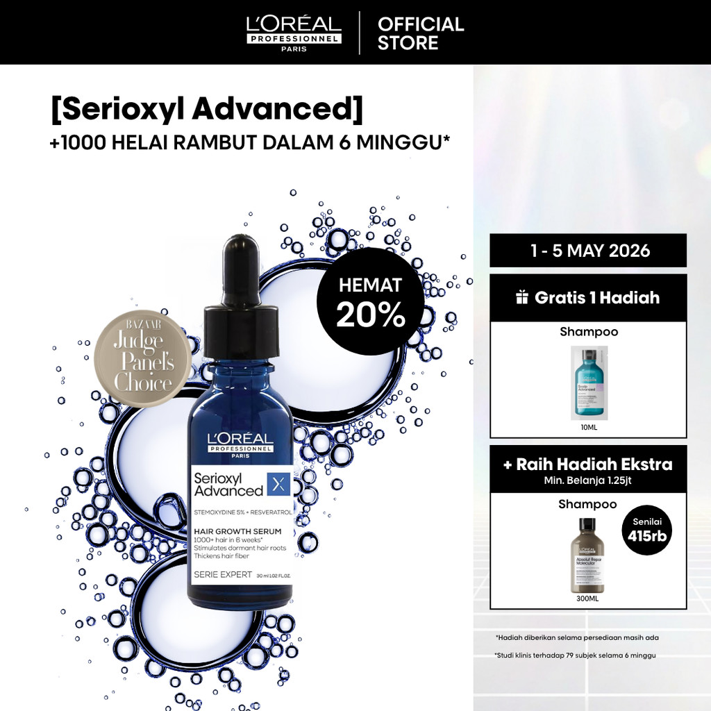 Serioxyl Advanced Hair Serum 30ml - Untuk Penumbuh Rambut Lebih Lebat by L'Oreal Professionnel