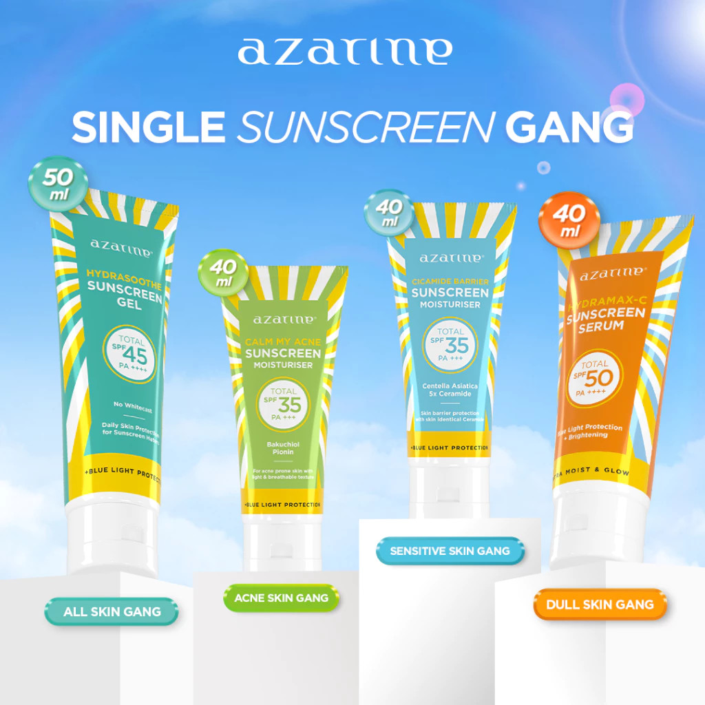 Najmia Ofc Azarine All Sunscreen Series Sunscreen l Paket 2Pcs Sunscreen Kulit Berjerawat | Kulit Ke