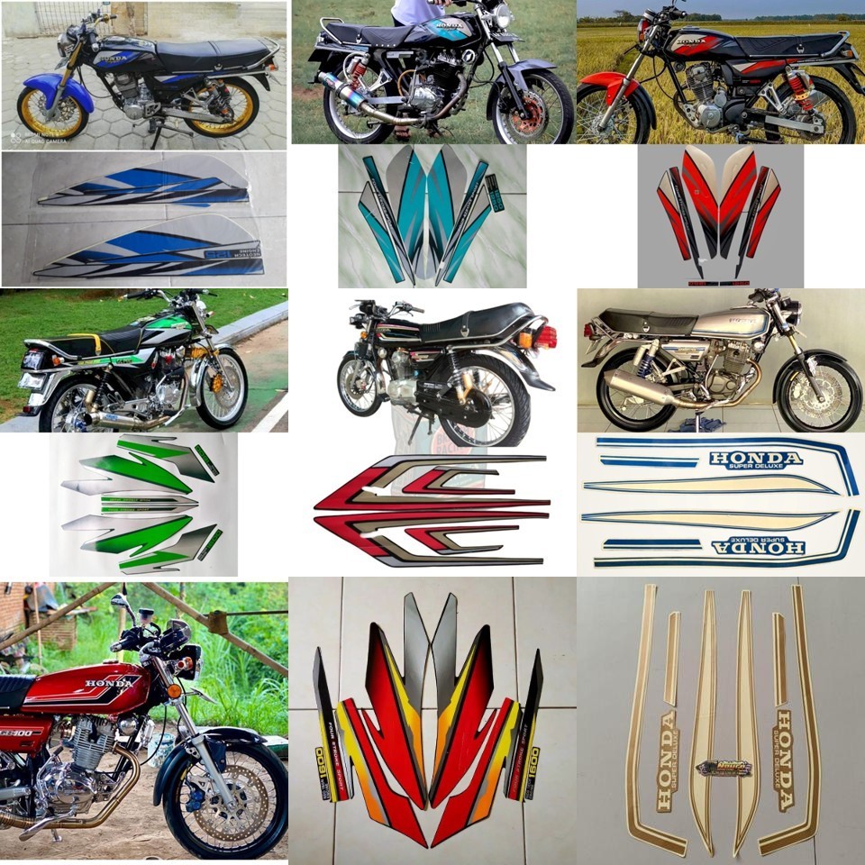Striping Lis Sticker Standar ORI Honda GL PRO 1997 Striping GL PRO 97 Sticker GL Emblem GL