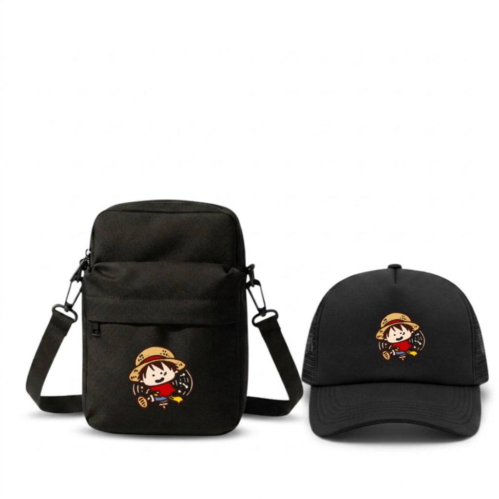 Abdullahbag - Tas Sling bag Mini Anak Karakter Anime One Piece Sling Pouch