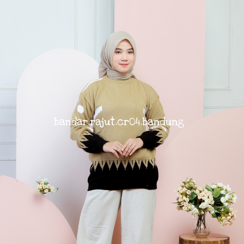 ASDWS RAJUT - SWEATER RAJUT MOTIF AWAN/CLOUDY KNIT/BRANDED 7 GATE