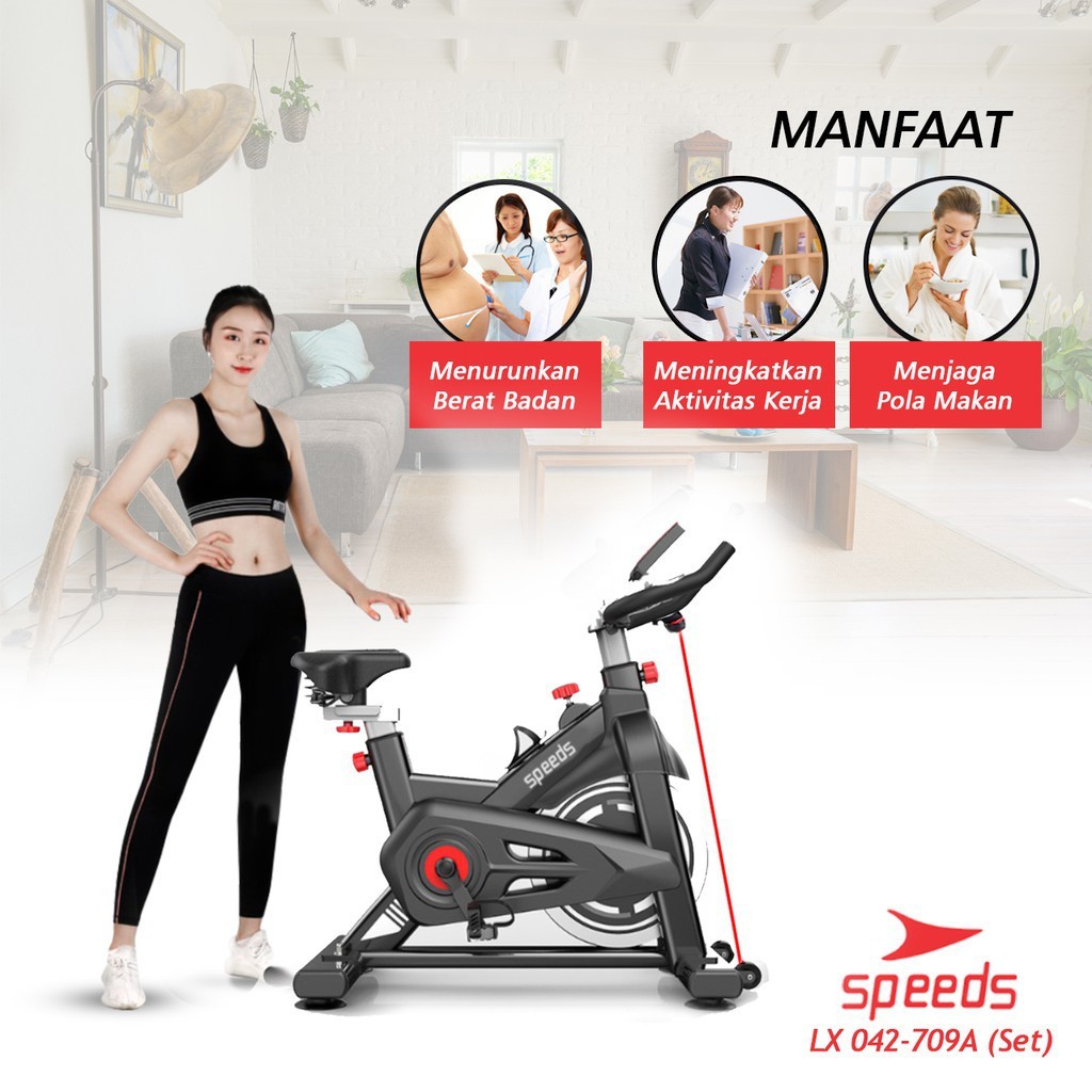 Spinning bike indoor Olahraga Alat Fitness 042-709 A SPEEDS OKAYOKAYSTORE