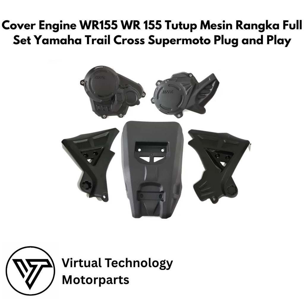 Cover Engine WR155 WR 155 Tutup Mesin Rangka Full Set Yamaha Trail Cross Supermoto Plug and Play