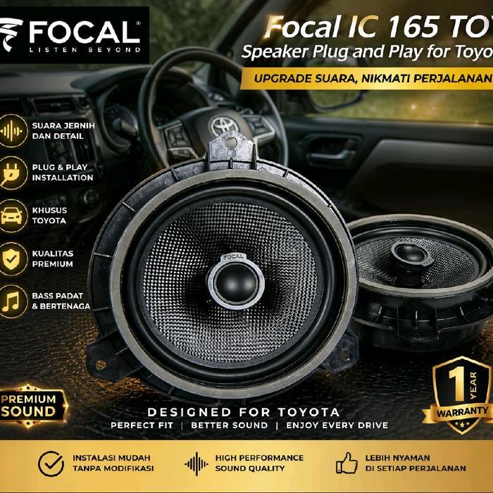FOCAL Speaker Coaxial IC TOY 165 PnP OEM Toyota High End Car Audio Sound System Mid Bass Built in Tw