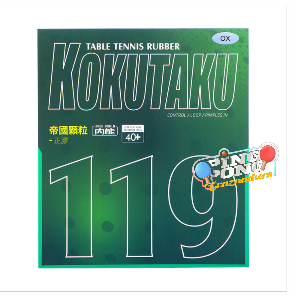 Kokutaku 119 OX - Karet Bintik Serang Pendek Short Pips Rubber Pingpong Tenis Meja
