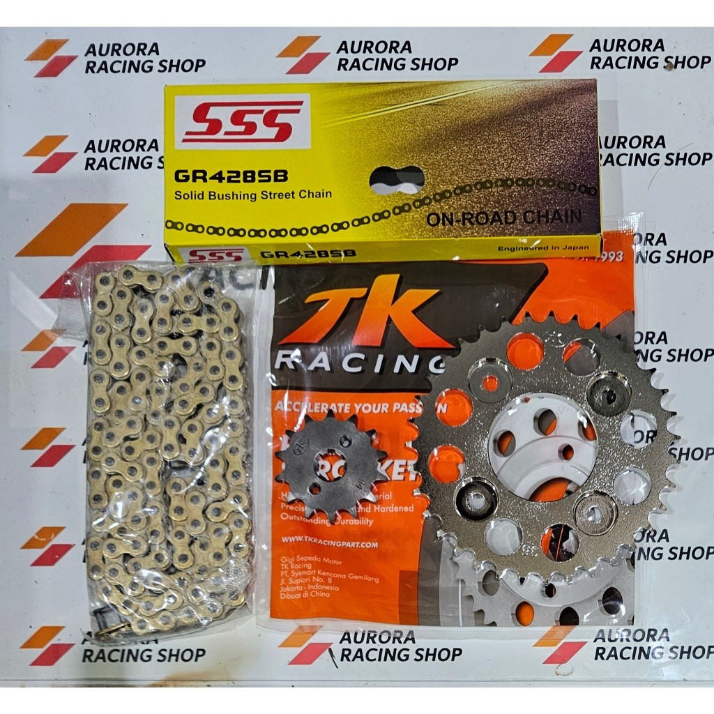GEAR SET TK 428 SUPRA X 125 - SUPRA X 125 HELM IN - BLADE - REVO - SUPRA FIT NEW  - KHARISMA  & RANT