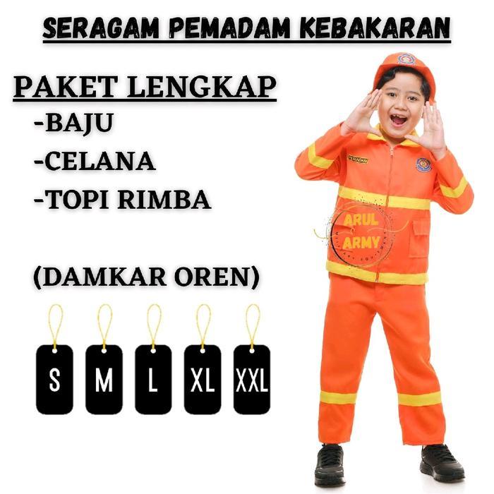 PROMO BAJU SERAGAM DAMKAR ANAK SERAGAM SEKOLAH TK PAUD PEMADAM KEBAKARAN DAMKAR ANAK SETELAN DAMKAR 