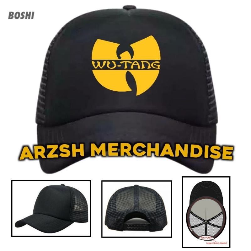 Topi Wutang Clan Trucker Jaring | Topi Bisbol | Topi Pria | Topi Jaring