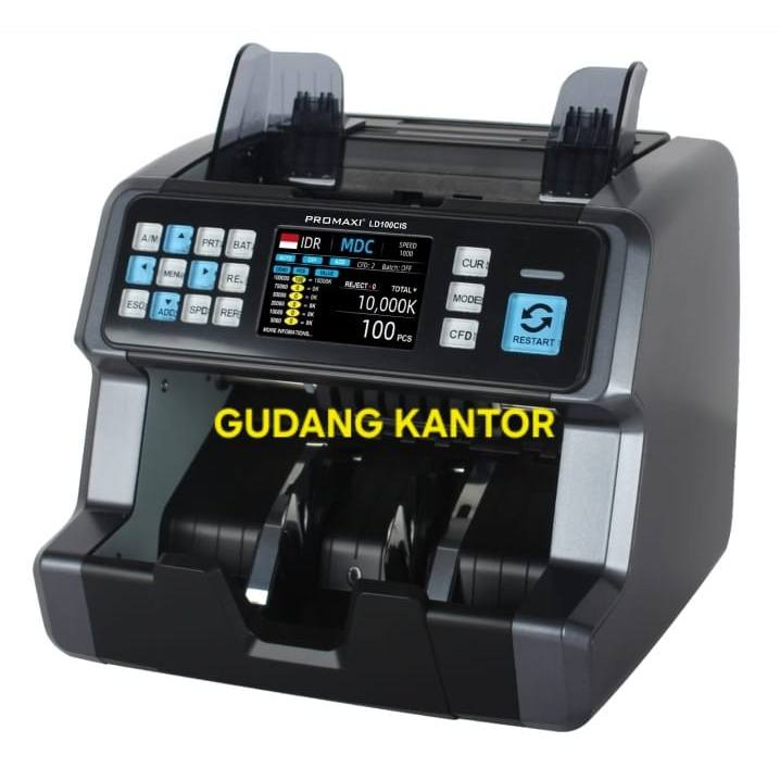 PROMAXI LD-100CIS MIX VALUE & DETEKSI UANG PALSU ( 8 Mata Uang ) / Uang Mesin Hitung Uang EMISI LAMA