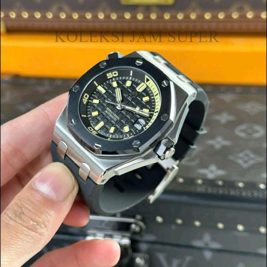 JAM TANGAN AP ROYAL 0AK OFFSHORE SWISS MATIC DM 42MM BLACK