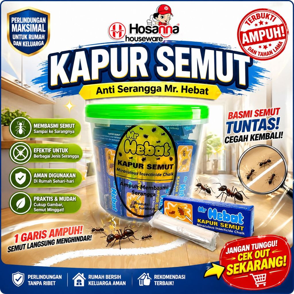 1 Pcs Kapur Ajaib / Kapur  Anti Semut Mr. Hebat / Kapur Anti Kutu
