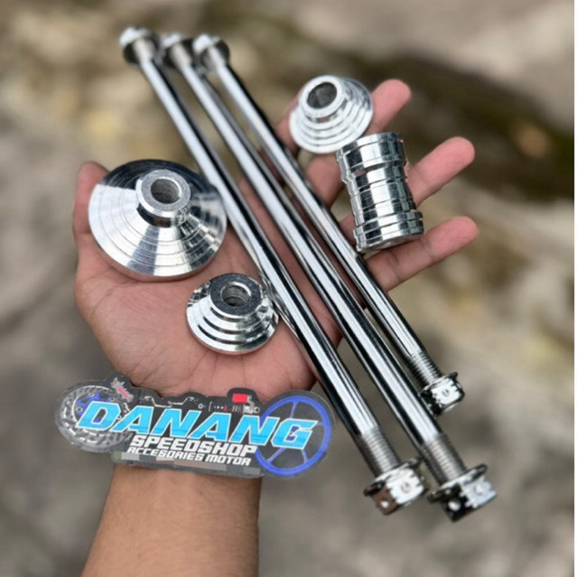 As Roda Depan Tengah Belakang Mdl Stainlist Probolt Krum + Boshing As Roda Depan Belakang Fiz r Jupi