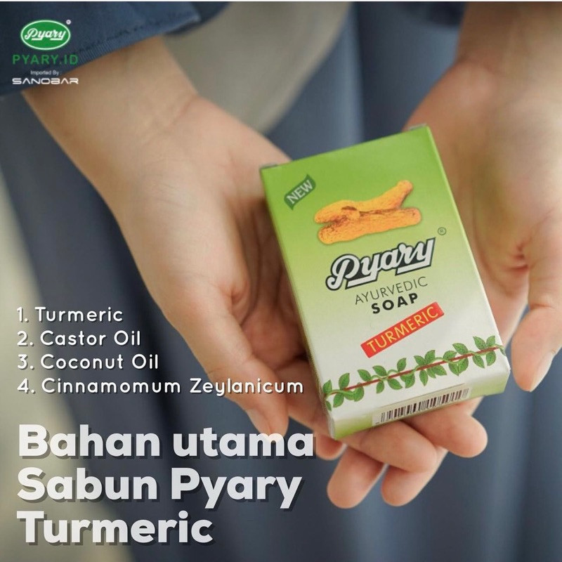 NJB - PYARY AYURVEDIC TURMERIC SOAP SABUN PYARY TURMERIC