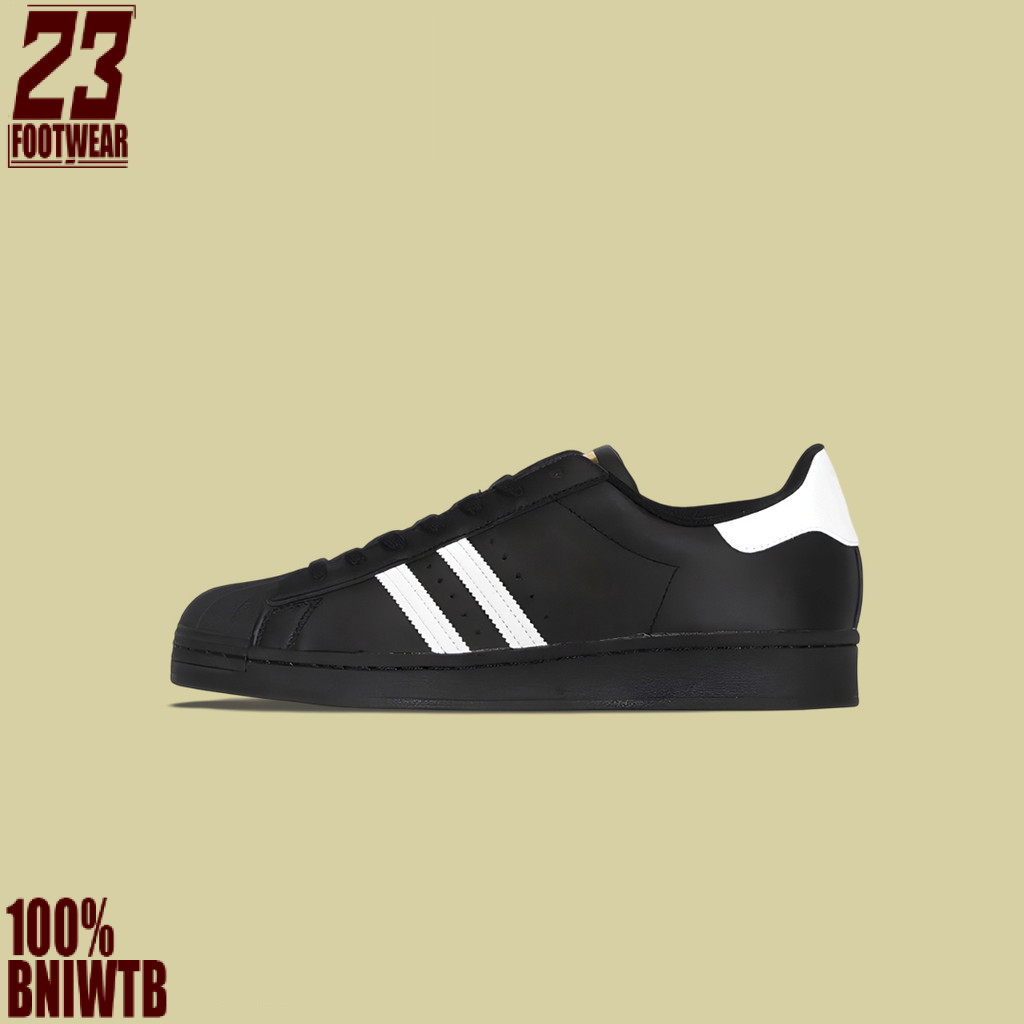 Sepatu Sneakers Adidas Superstar Black White Brand New In Box Unisex