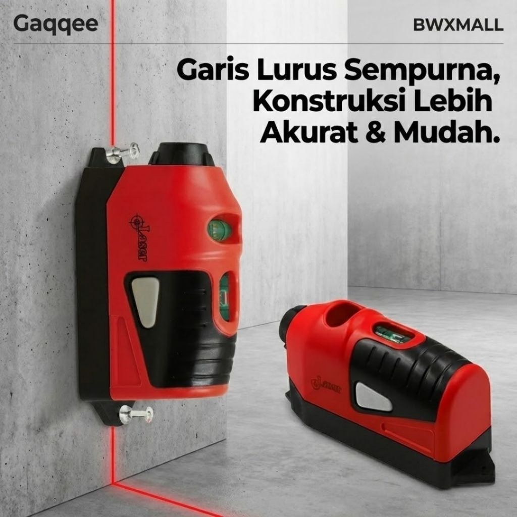Gaqqee G21 Laser Level 2in1 Waterpass Digital Portable Pengukur Kemiringan Sudut Akurat Vertical Lin
