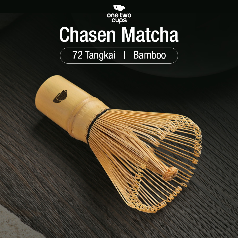 Chasen Bamboo Matcha Whisk Pengaduk Teh Jepang 72 Tangkai - Alat Pembuat Matcha Tradisional Chasen -