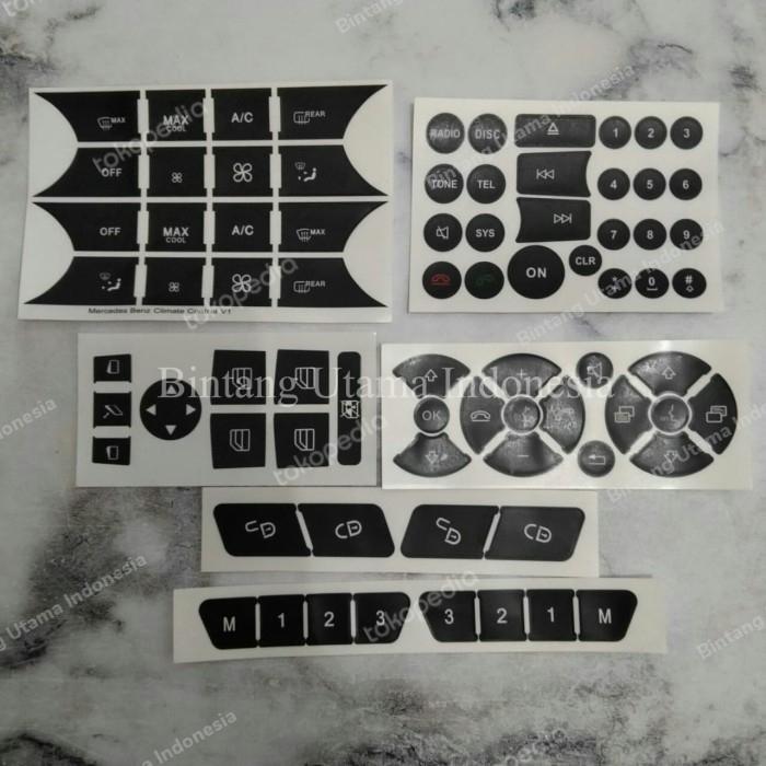 Sticker lengkap Mercedes W204 W212 power window, radio, ac, door lock - W204