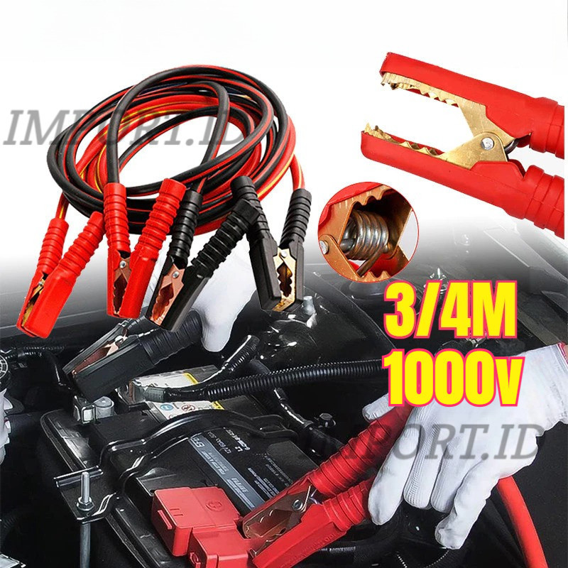 3/4M Meter Kabel Setrum Aki Mobil 1000a Kabel Jamper Aki Kabel Jamper Aki Mobil Kabel Jumper Aki Mob