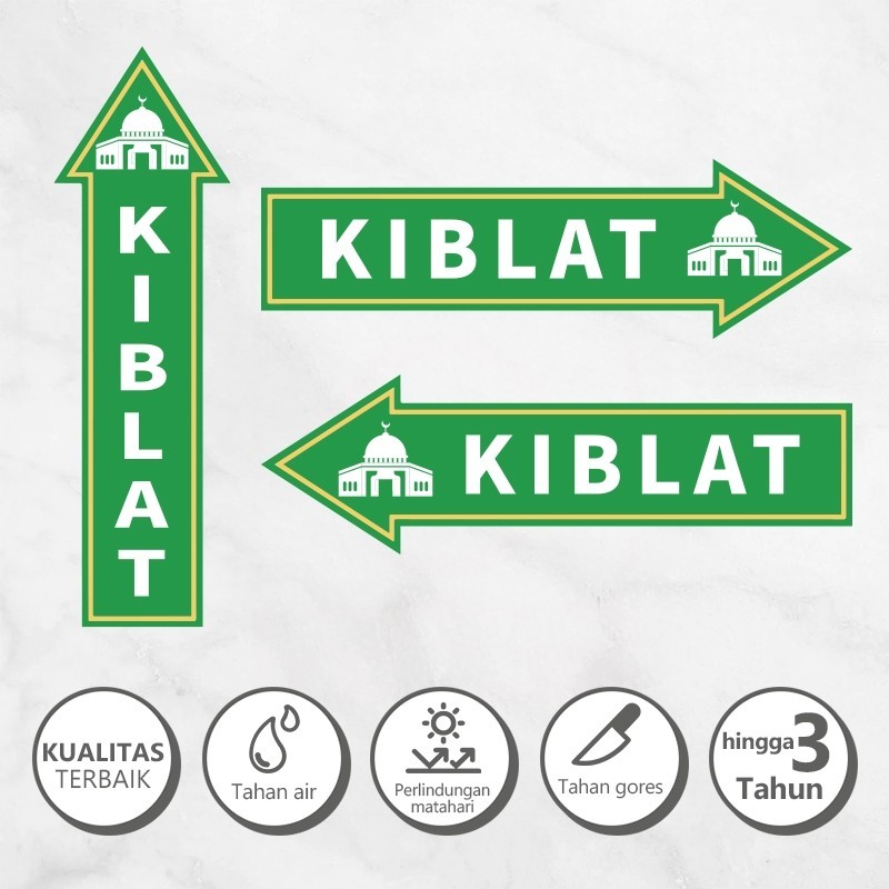 Stiker Kiblat / Sticker kiblat / stiker arah kiblat / sticker arah kiblat / stiker arah kiblat shala