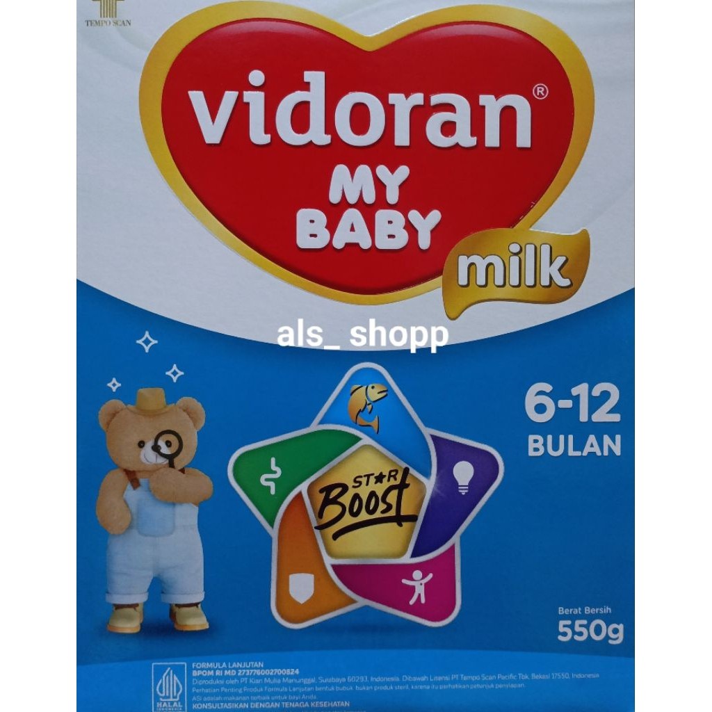 Susu formula susu bayi susu balita Vidoran 6-12 bulan 925gr