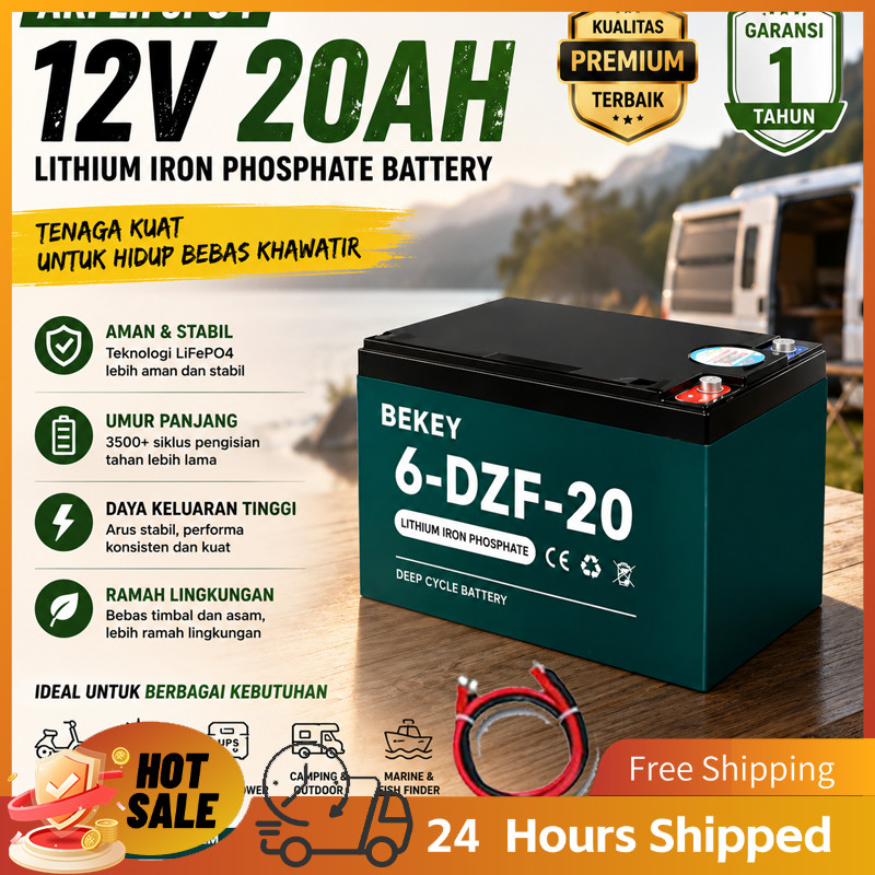 Aki Sepeda Listrik 12v 12ah 20ah Motor Listrik Deep Cycle VRLA AKI SEPEDA LISTRIK 24V-12AH/6-DZF-12 