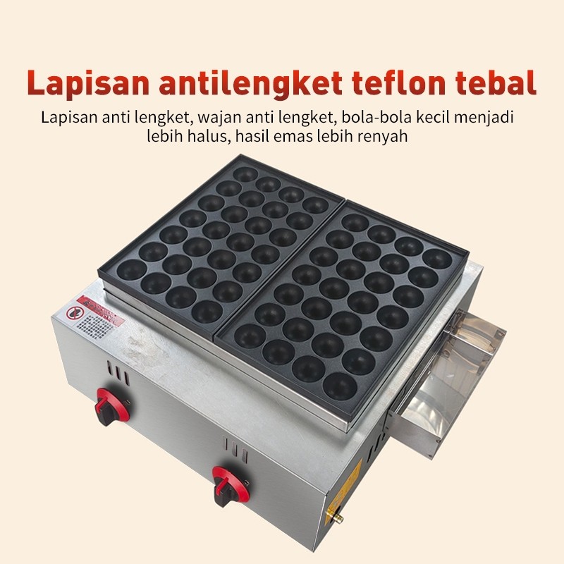 Kompor Takoyaki Gas 56 Lubang Mesin takoyaki cetakan takoyaki anti lengket  Mesin Takoyaki Gas Papan
