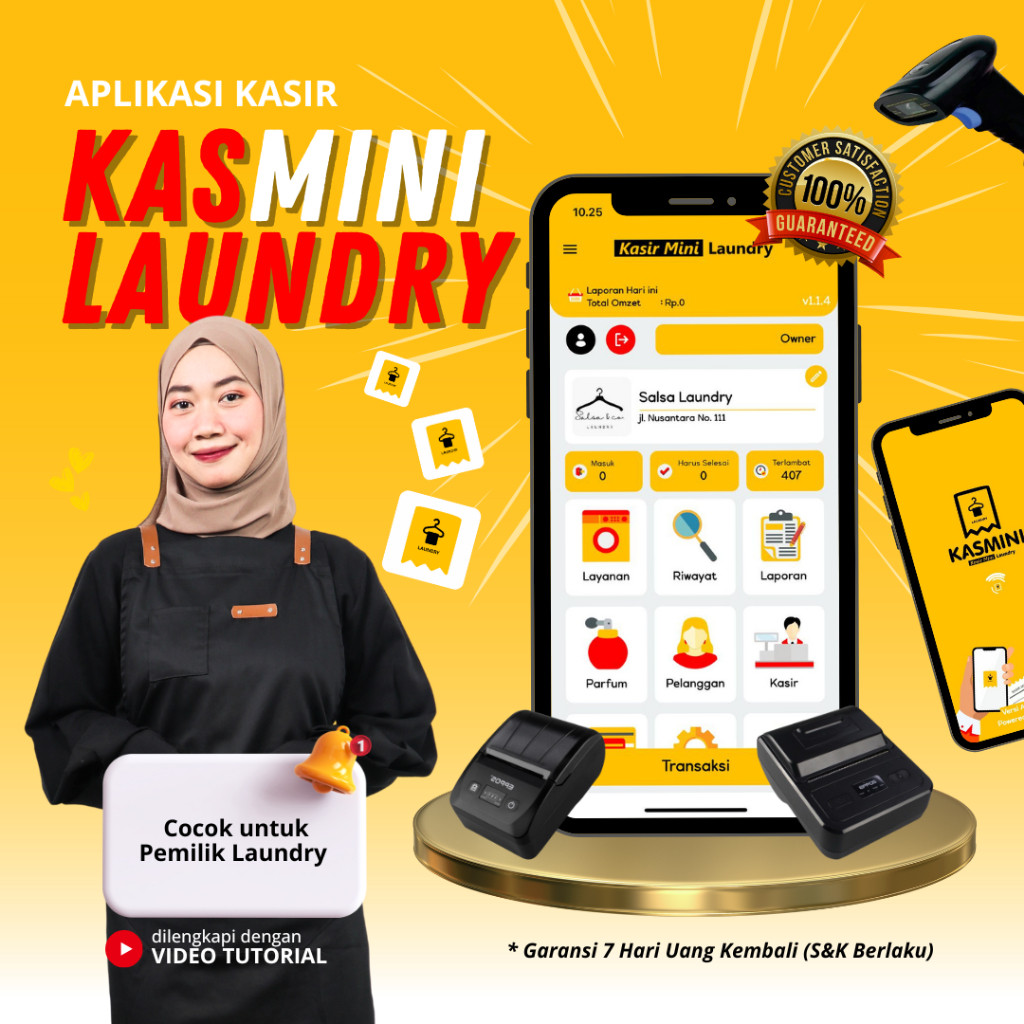 Aplikasi Kasir Android Pencetak Struk Laundry - KASMINI LAUNDRY