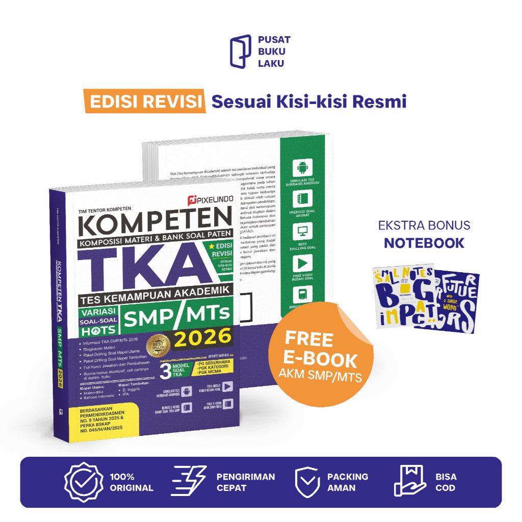BUKU TKA SMP/MTS 2026 - [Edisi Revisi] PREDIKSI SOAL TKA SMP 2026 + PEMBAHASAN DAN KUNCI JAWABAN