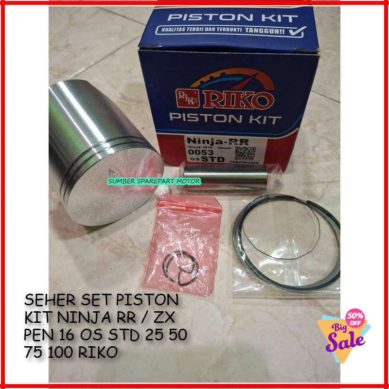 NEW SEHER SET PISTON KIT NINJA RR / ZX PEN 16 OS STD 25 50 75 100 RIKO