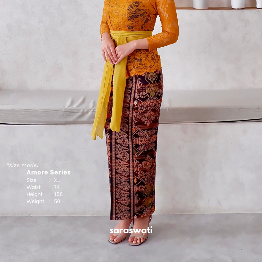 New Saraswati Kamen Bali | Rok Batik | Kain Bali | Rok Bali Stretchy - Amore