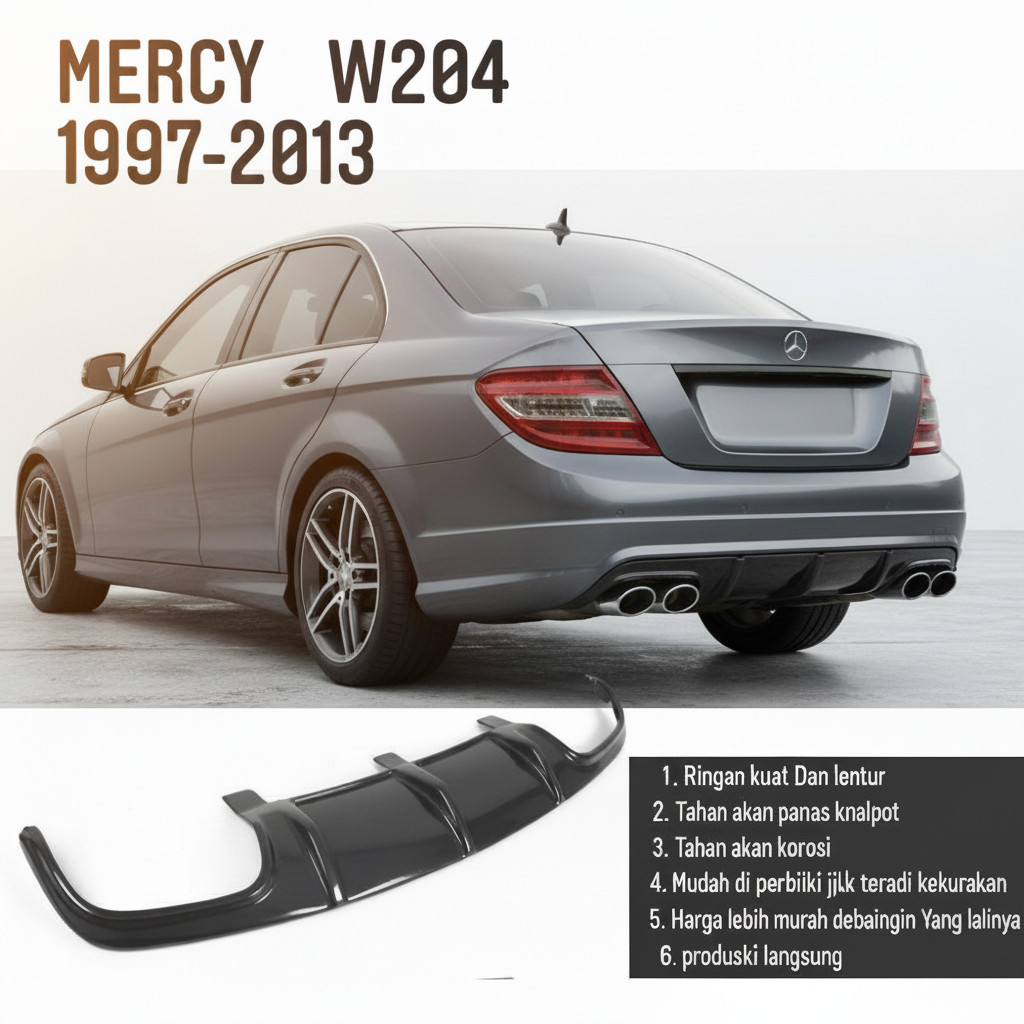 bodikit DIFFUSER MERCEDES-BENZ W204 2007-2013 LOOK AMG MERCY MERCI