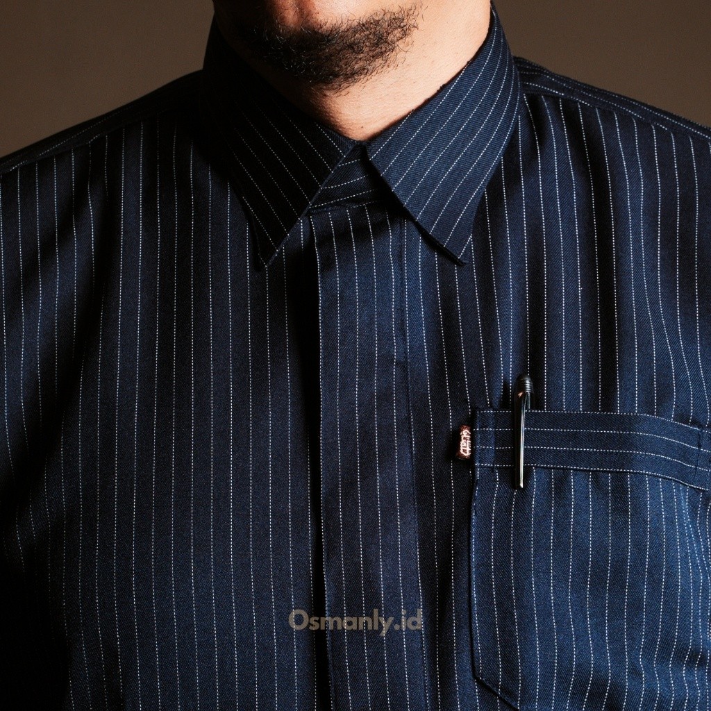 TERBARU 2026 (THOBE EMIR) - Osmanly Jubah Premium Navy Limited Edition Sultan Semi SlimFit Lengan Pa