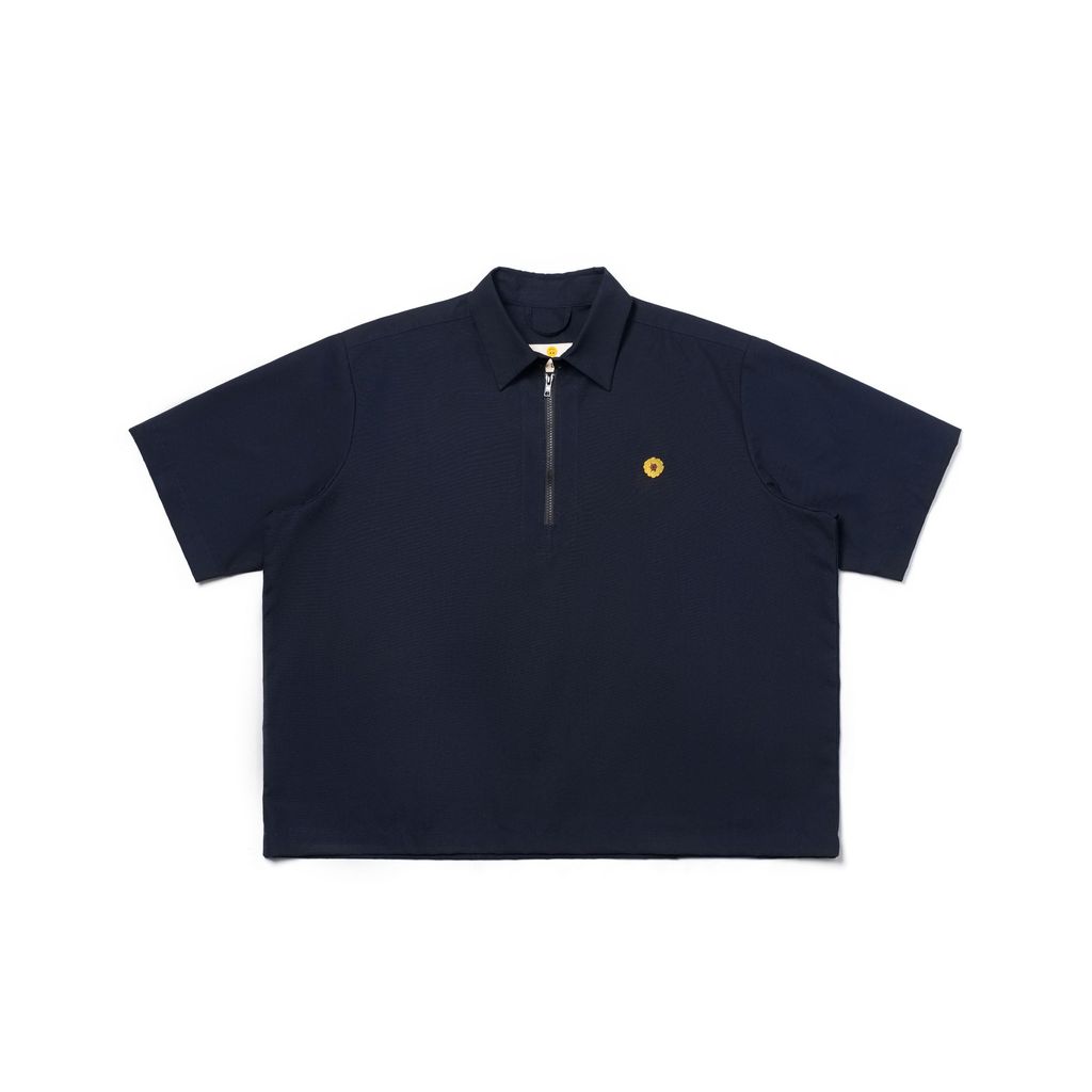 LEJA QUARTER ZIP SHIRT NAVY