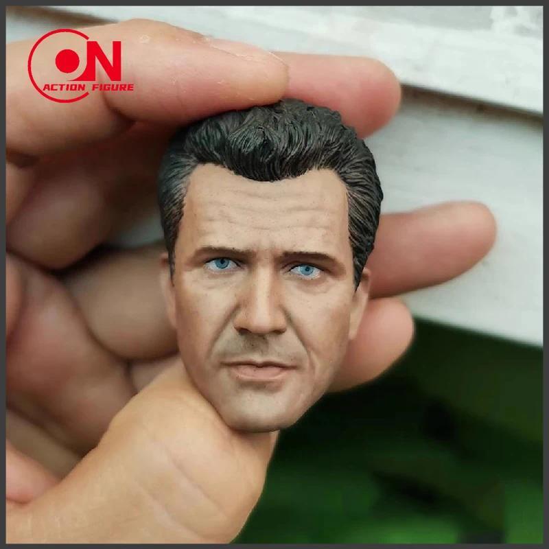 1/6 Scale Male Soldier Mel Gibson Head Carving Model Accessories Fits 12'' Action Figures Body Doll
