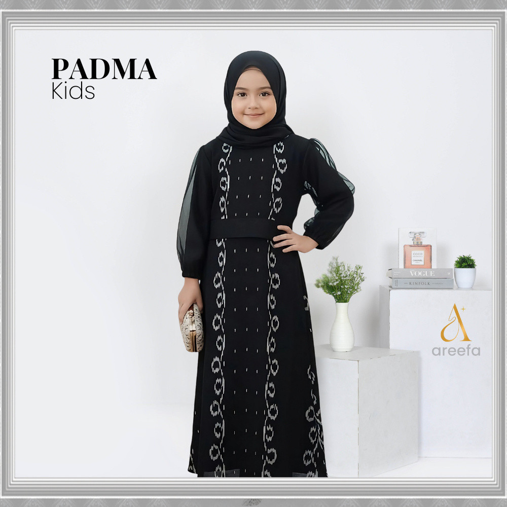 Original Areefa - PADMA Dress Gamis Kids Anak Perempuan Tenun Etnik Kombinasi Katun Premium Bayi Bal