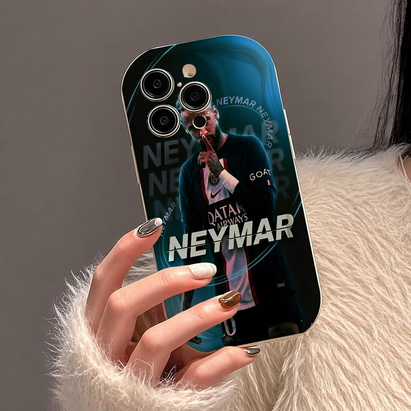 Casing iPhone Redmi Neymar Pemain Sepak Bola Untuk iPhone 16 15 14 13 12 11 Mini Pro E MAX Untuk Red