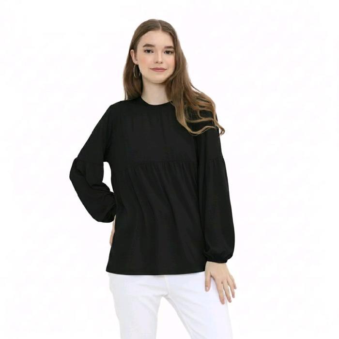 BAJU HAMIL / BAJU MENYUSUI / BAJU HAMIL KERJA / MUSLIMAH / KAMILA PINK - black