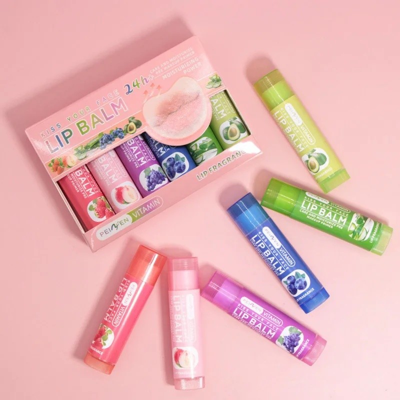 Pennyfun Fruit-Flavored Lip Balm Set: Formula Ultra-Hydrating dan Moisturizing - Perawatan Lip Terla