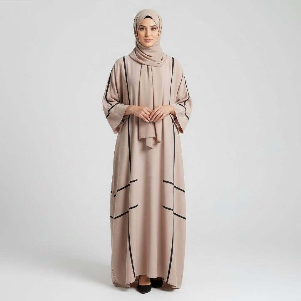 Abaya Gamis Rayon Ld 130 Lebaran Busui Friendly Nyaman Kondangan Premium Pengajian Jumbo