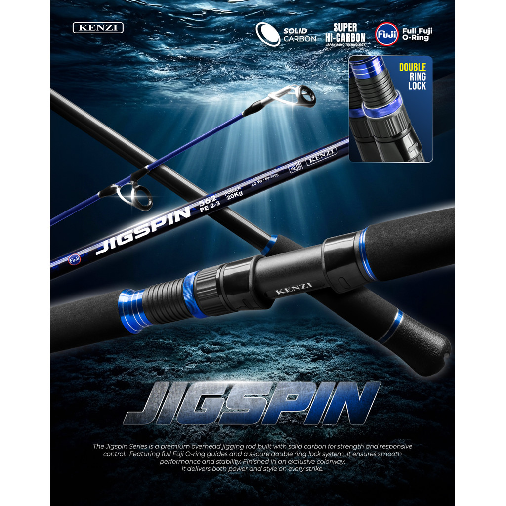 Joran KENZI JIGSPIN 562 Full Fuji Guides Power 35Kg Double Ring Lock Super High Carbon Nano Spinning