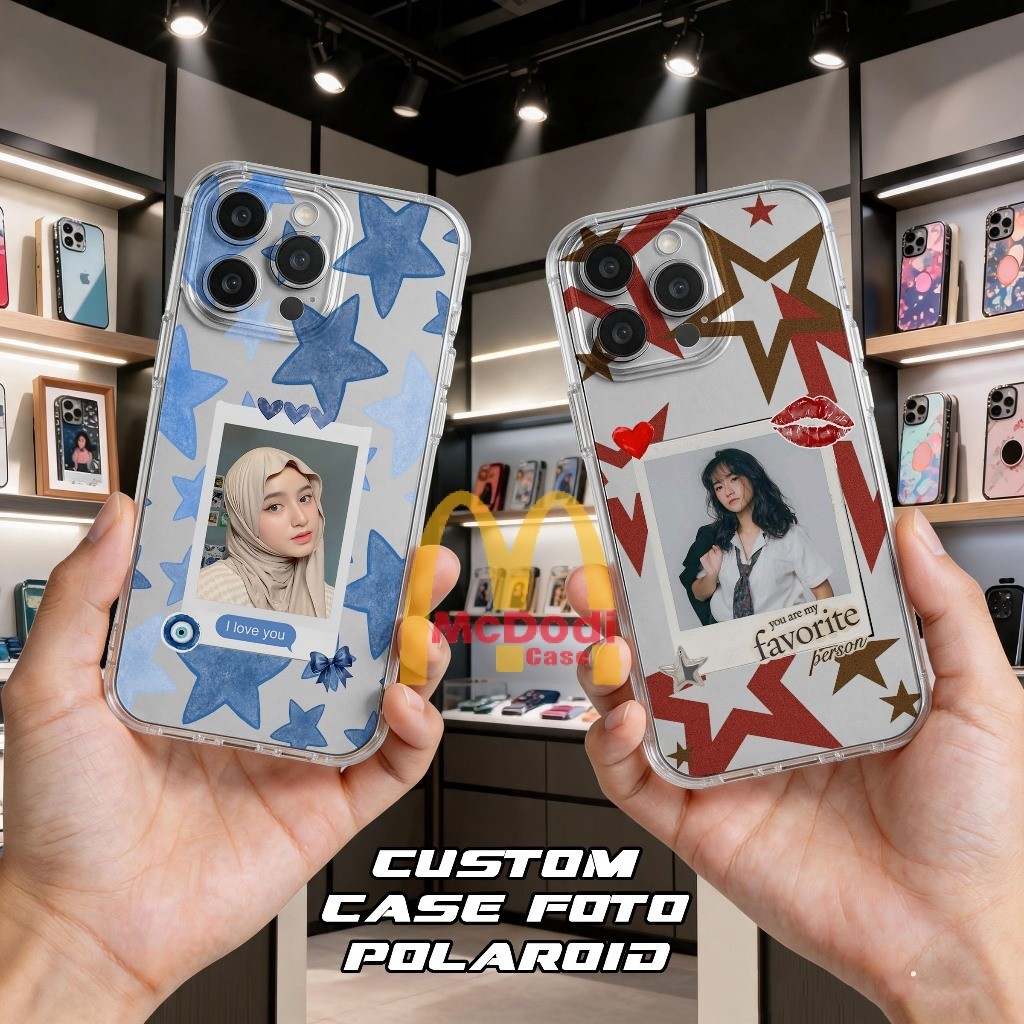 CASING SOFTCASE CUSTOM FOTO POLAROID (BISA PAKAI FOTO SENDIRI) CLEAR CASE PREMIUM PRO CAMERA KOMPATI