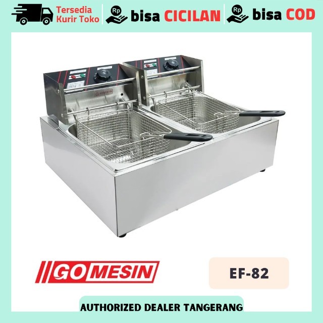 Deep Fryer Listrik Gomesin EF-82 Electric Deep Fryer 2 Tank Garansi Resmi