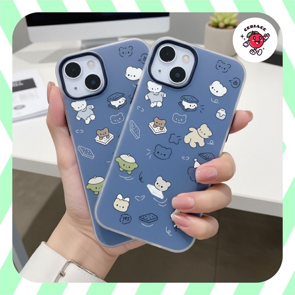 Bear Pattern Jelly Case Printing Oppo reno 11f 13f 14f 4f 6 7 4g (6)