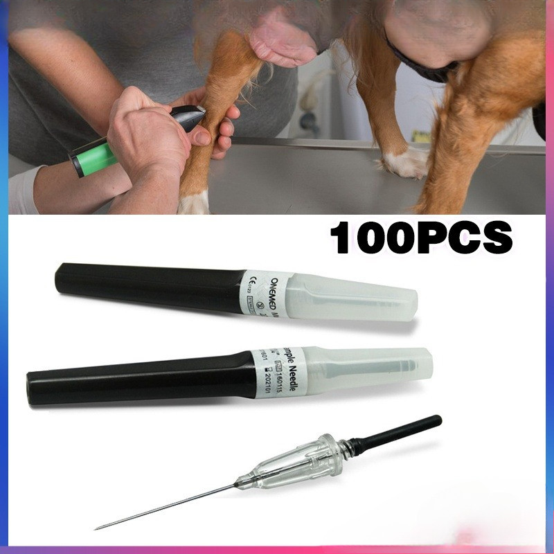Needle Flashback 22G Isi 100 Pcs Jarum Vacutainer Blood Collection Needle Hewan Flashback Indicator