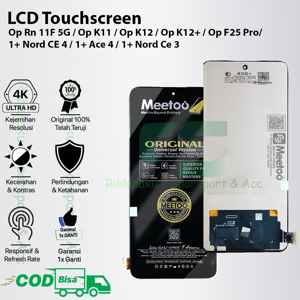 [LW] LCD Touchscreen Reno 11F (5G) / Oppo K11 / K12 / K12 Plus / Oppo F25 Pro / 1+ Nord (CE4) / (CE3